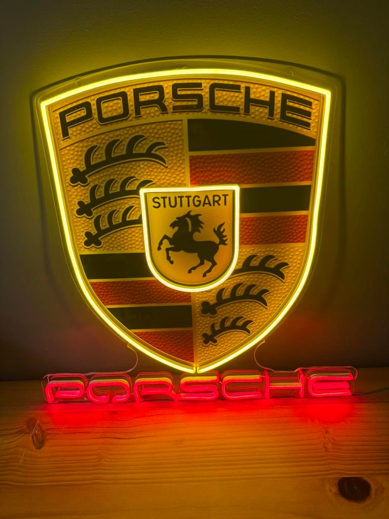 Porsche enseigne lumineuse, Collections, Marques & Objets publicitaires, Enlèvement ou Envoi, Comme neuf
