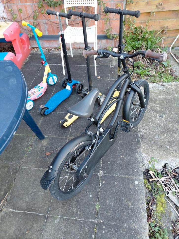 Kinder fiets en 3 steps, Fietsen en Brommers, Steps, Zo goed als nieuw, Ophalen