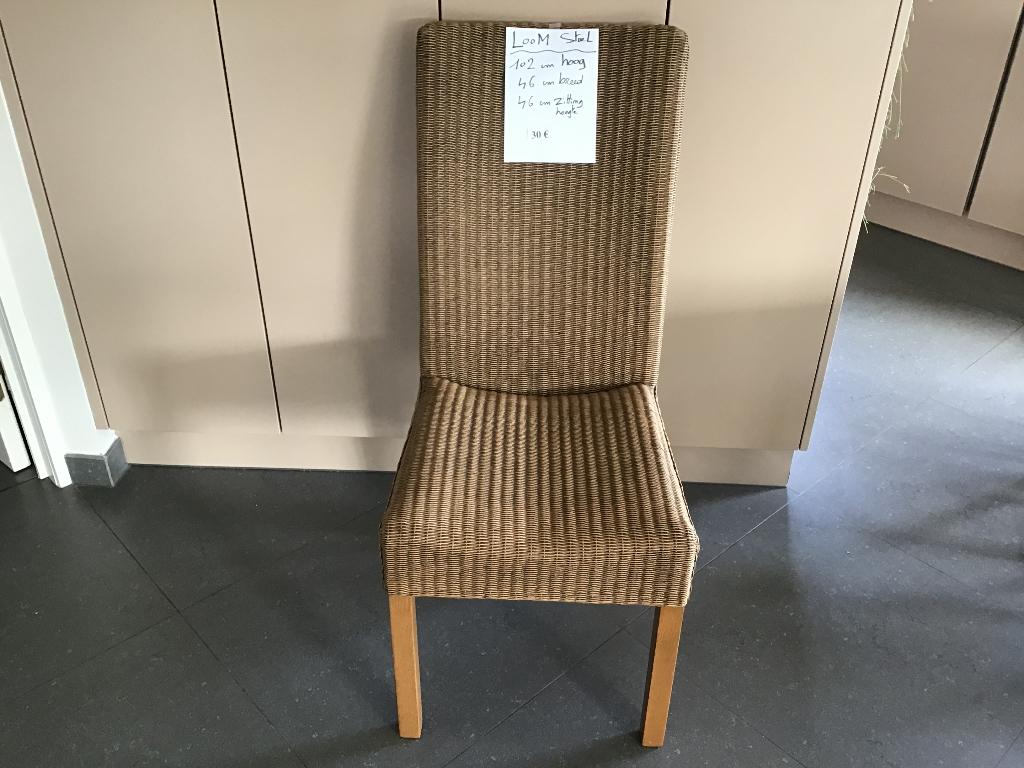 1 mooie "LOOM" stoel voor slechts 30 euro en 3 andere, Huis en Inrichting, Stoelen, Ophalen, Zo goed als nieuw