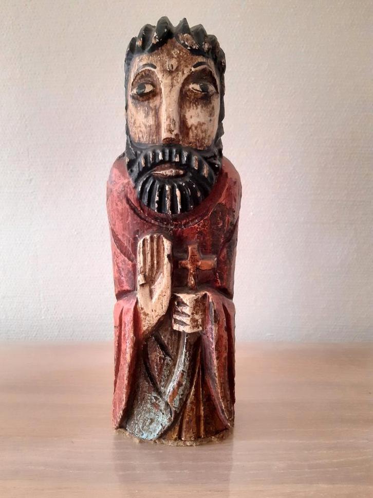 Spaans handgemaakt houten beeldje, Antiek en Kunst, Kunst | Beelden en Houtsnijwerken, Ophalen
