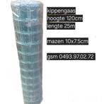 Kippendraad op rol 25m Hoogte 120cm Afhalen in Beringen, Ophalen, Nieuw