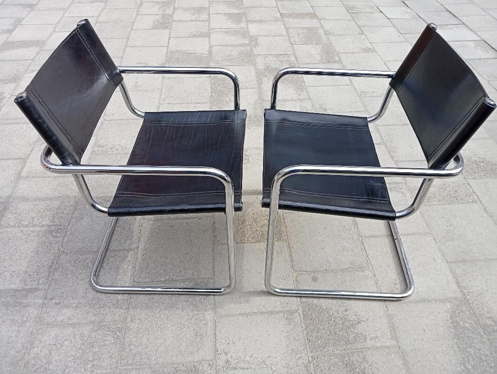 Paire de fauteuils vintage années 70 cantilever, Bauhaus, Antiquités & Art, Enlèvement