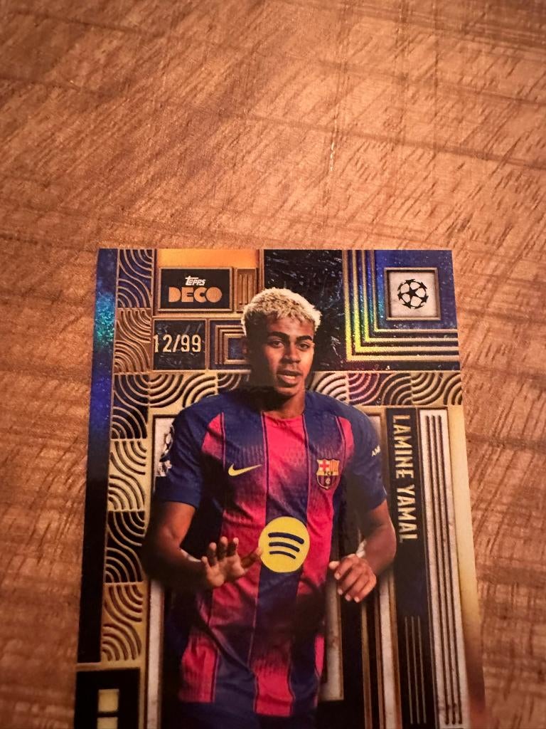 Topps Deco - Lamine Yamal 12/99, Ophalen of Verzenden, Nieuw, Poster, Plaatje of Sticker