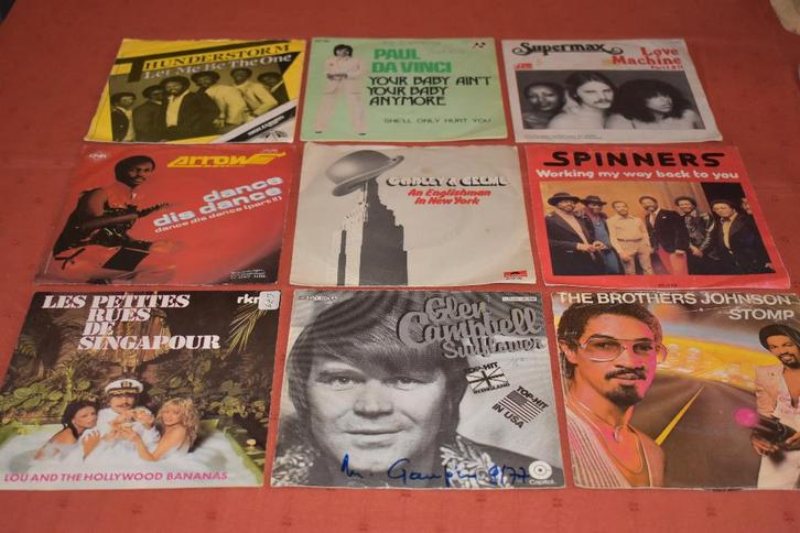 45t's uit de tijd vande piratenzenders, Cd's en Dvd's, Vinyl Singles, Zo goed als nieuw, Single, Pop, 7 inch, Ophalen of Verzenden