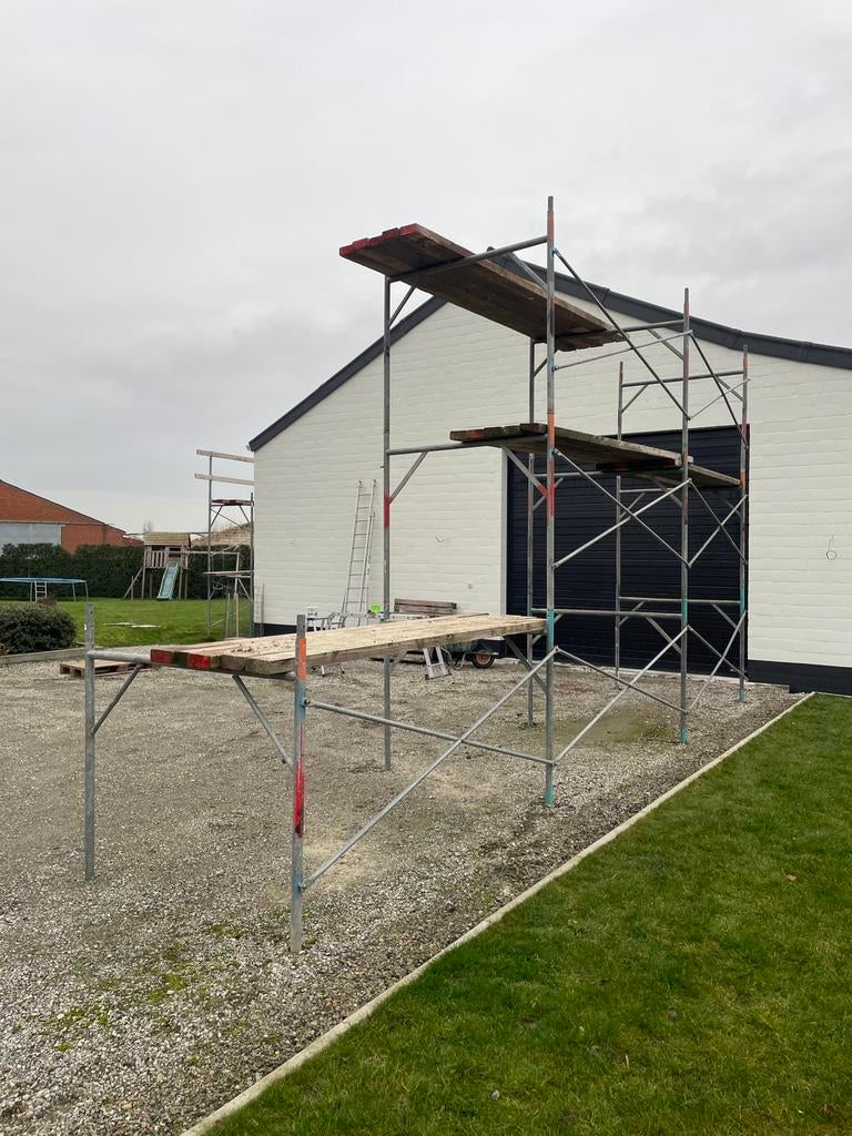 Stelling, Doe-het-zelf en Bouw, Steigers, Gebruikt, Gevelsteiger, 5 meter of hoger, Ophalen