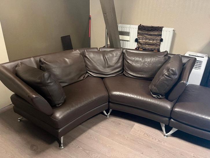 Rolf benz model 222, Maison & Meubles, Canapés | Salons, Comme neuf, Banc d'angle, Quatre personnes ou plus, Cuir, Enlèvement