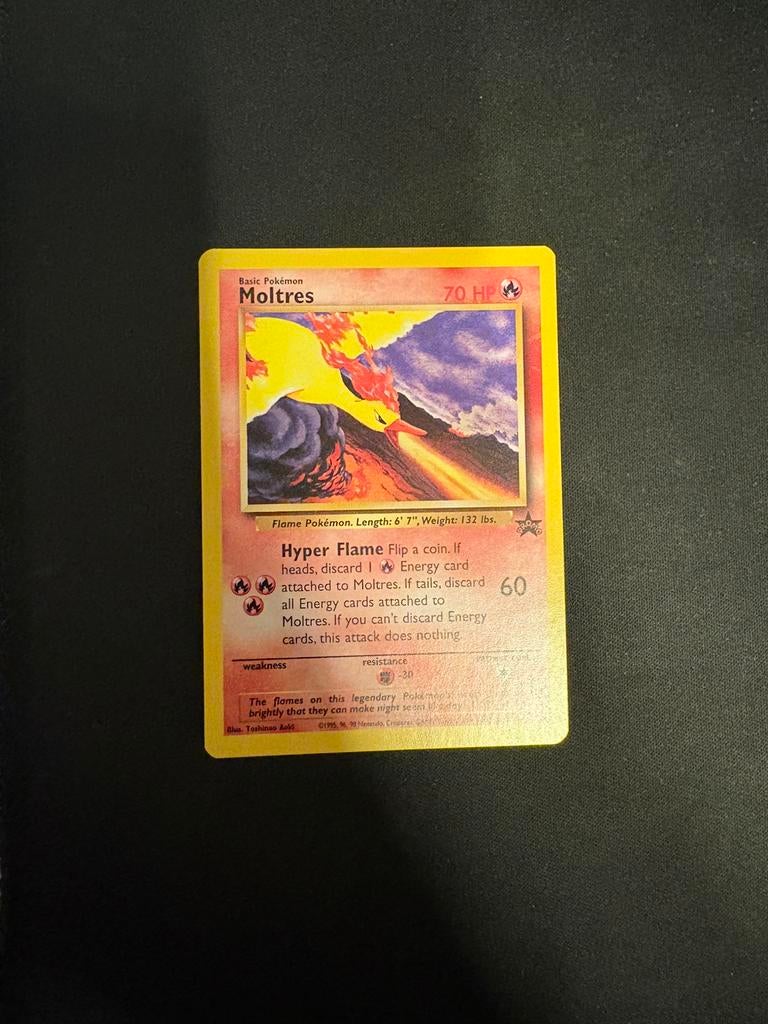 Moltres black star promo 021 Pokémon kaart, Hobby en Vrije tijd, Verzamelkaartspellen | Pokémon, Ophalen of Verzenden, Zo goed als nieuw