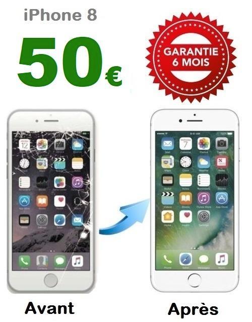 Réparation écran iPhone 8 à 50€ Garantie 6 mois Verre trempé, Télécoms, Téléphonie mobile | Accessoires & Pièces, Apple iPhone