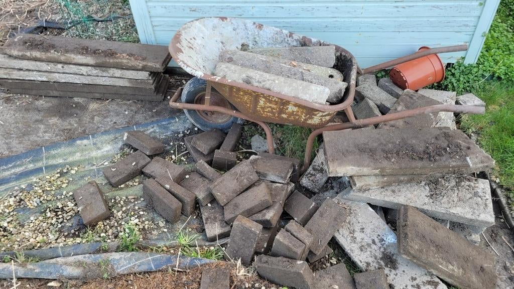 Boordstenen en klinkers, Doe-het-zelf en Bouw, Ophalen, Gebruikt, Steen of Klei, Overige typen