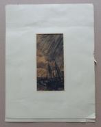 EUGEEN VAN MIEGHEM / DONKER WEER / ORIGINEEL WERK / 32x24cm, Antiek en Kunst, Ophalen of Verzenden