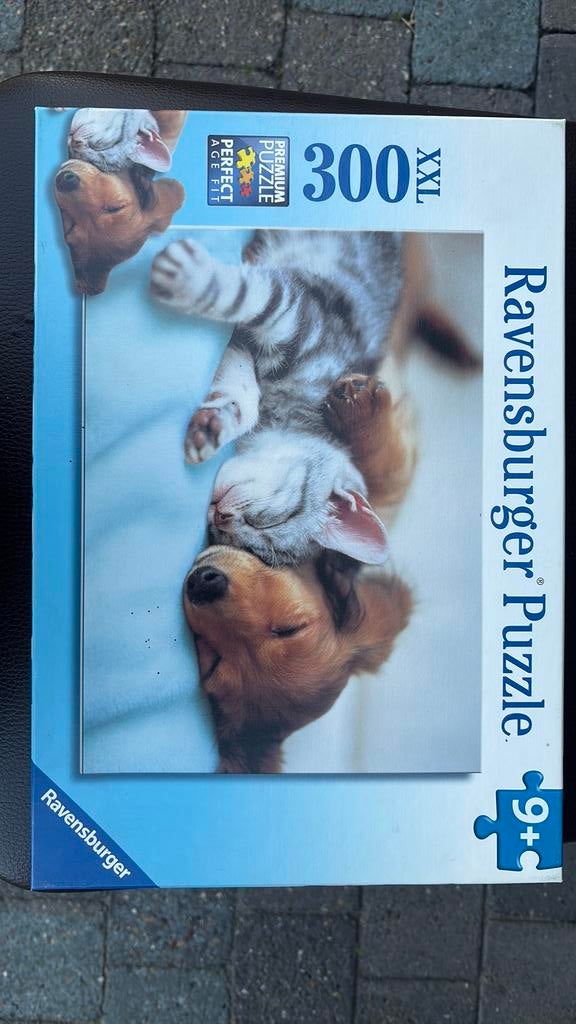 Puzzel hond en kat 300 stukken, Ophalen, Minder dan 500 stukjes, Gebruikt, Legpuzzel