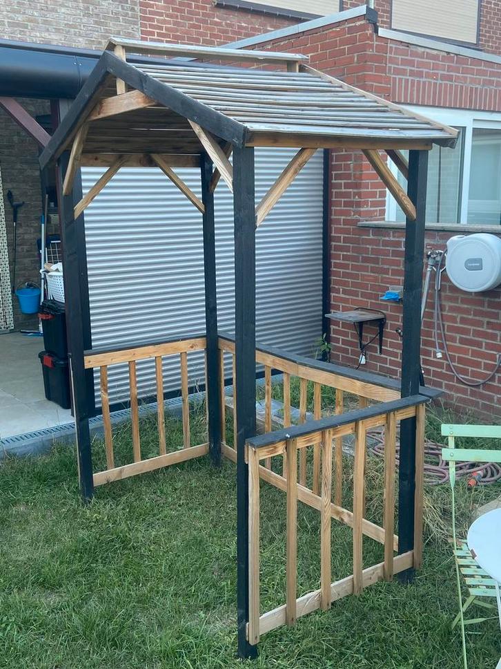 Tuinoverkapping, Tuin en Terras, Tuinhuizen, Gebruikt, Overige typen, Hout, Minder dan 250 cm, Minder dan 200 cm, Zonder ramen