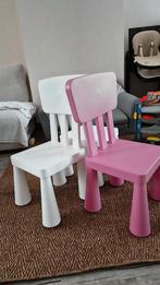 Lot 3 chaises enfants _2 blanche 1 rose, Enfants & Bébés, Enlèvement, Utilisé, Chaise de table