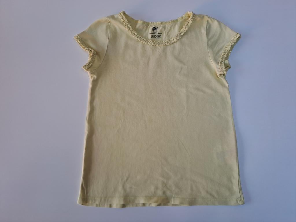 Mt 134-140 T-shirt jaune pastel avec ourlet spécial, Enfants & Bébés, Vêtements enfant | Taille 134, Enlèvement ou Envoi, Chemise ou À manches longues
