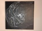 Abstract modern acryl canvas - 50*50cm - zwart/wit, Enlèvement