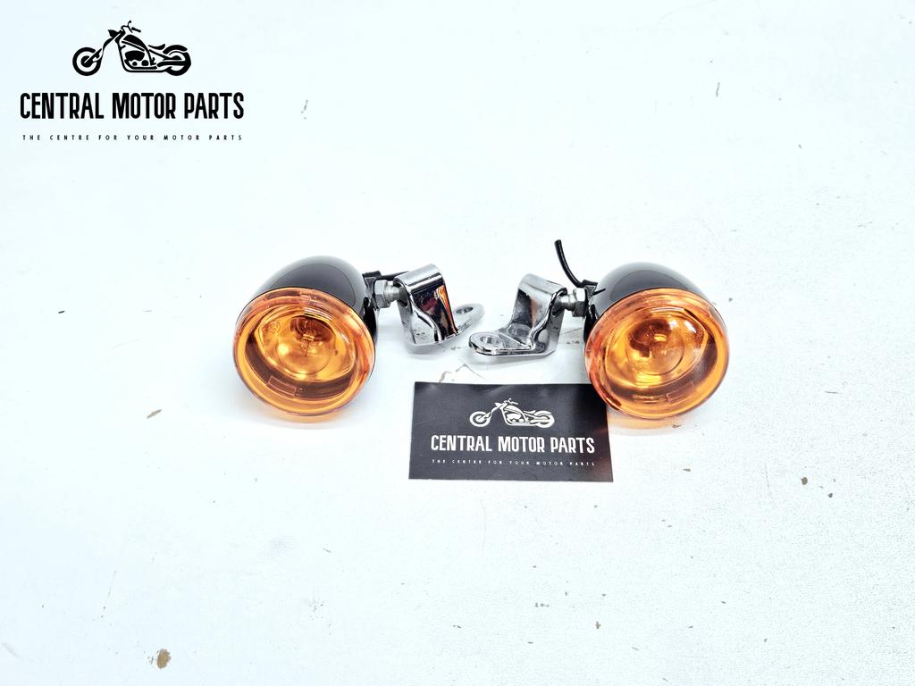 Clignotants avant noirs pour Dyna, Motos, Pièces | Harley-Davidson, Utilisé, Enlèvement ou Envoi