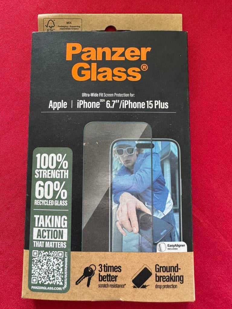 Nieuw screenprotector iphone 15plus, Ophalen of Verzenden, Zo goed als nieuw, Screenprotector