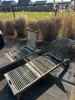 2 teak ligbedden, Tuin en Terras, Ligbedden, Ophalen, Gebruikt