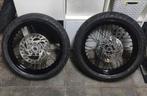 Yamaha DT50 15mm as velgen met banden en schijven, Fietsen en Brommers, Brommeronderdelen | Algemeen, Ophalen of Verzenden, Zo goed als nieuw