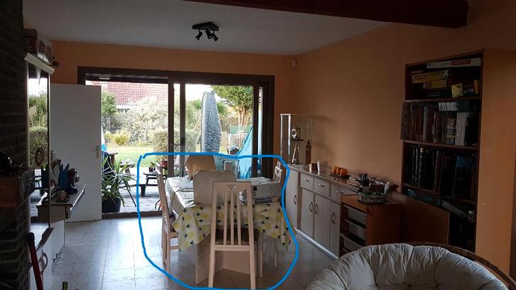 Table 6p, Huis en Inrichting, Tafels | Sidetables, Gebruikt, 75 cm of meer, Rechthoekig, Glas, Ophalen