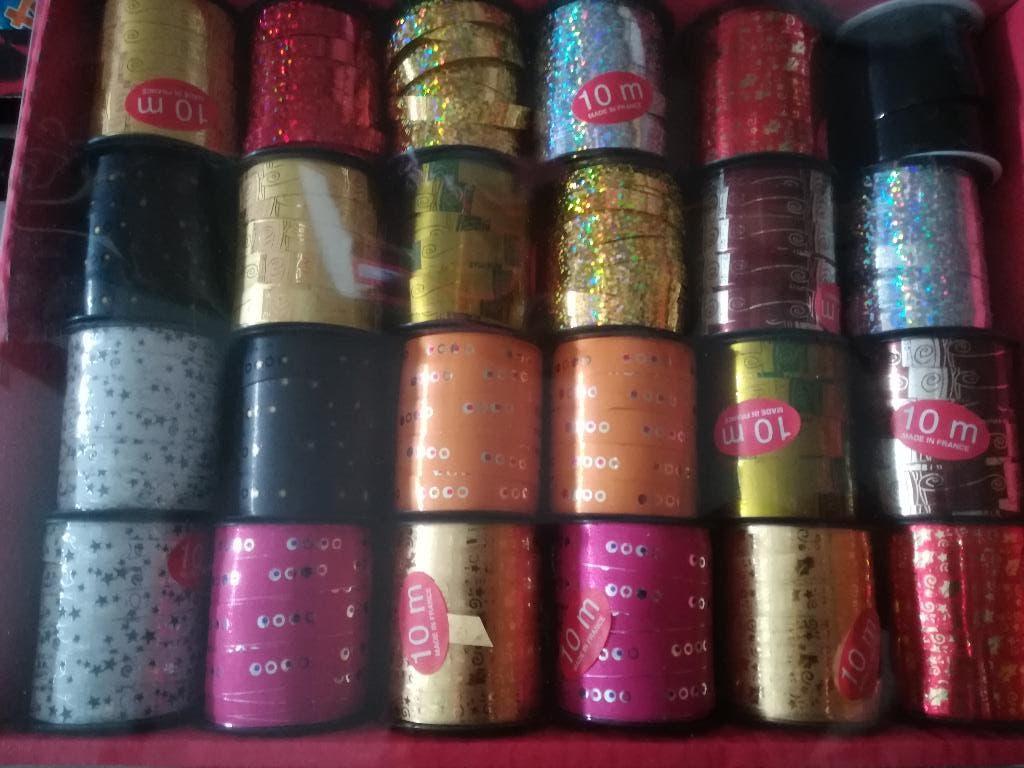 nieuwe grote cadeaudoos 24 geschenklinten van 10m alle kleur, Ophalen of Verzenden, Nieuw