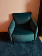 Fauteuil 100% velour, Enlèvement ou Envoi, 50 à 75 cm, Métal, Moderne