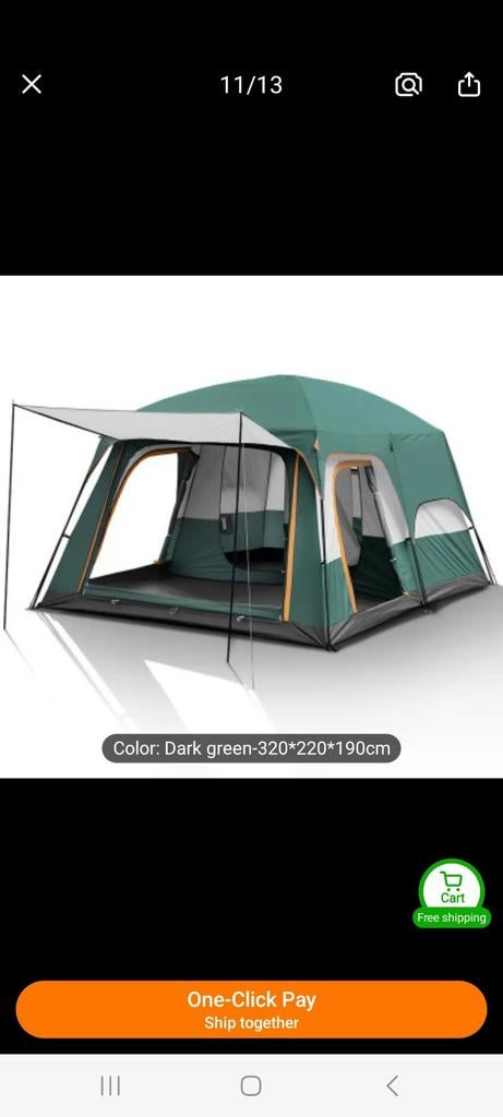 Tente de camping familiale avec auvent

Nouveau !, Caravanes & Camping, Enlèvement