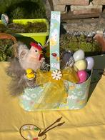 Panier de Pâques avec poule - décoration artisanale - Liège, Divers, Enlèvement ou Envoi, Neuf