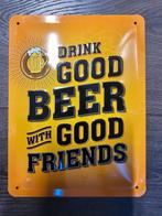 Bier spreuk reclamebord, Ophalen, Zo goed als nieuw, Reclamebord