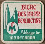 ABBAYE DE MAREDSOUS/Bénédictins/Tapis à bière, Collections, Marques de bière, Enlèvement ou Envoi, Comme neuf, Sous-bock, Autres marques