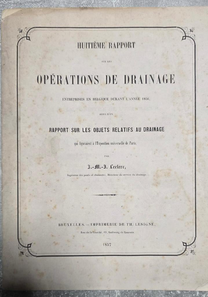 1857+Belgicana+Tuyaux de grès+Drainage+Historique, Ophalen