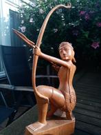 Gesigneerde Bali boogschutter 38 cm Art Deco stijl Balinees, Antiek en Kunst, Ophalen of Verzenden