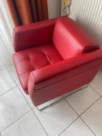 Lederen zetel, Huis en Inrichting, Ophalen, Eenpersoons, Zo goed als nieuw, Minder dan 150 cm