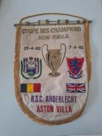 Fanion vintage RSC Anderlecht — Aston Villa 1982, Enlèvement ou Envoi
