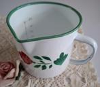 Vintage boerenbont emaille maatbeker, 500 ml, Antiek en Kunst, Ophalen of Verzenden
