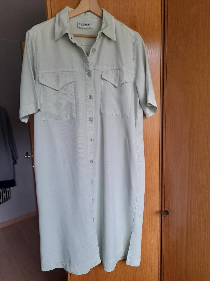 Kleed Nathalie Vleeschouwer groen maat M, Kleding | Dames, Jurken, Zo goed als nieuw, Maat 38/40 (M), Groen, Onder de knie, Ophalen of Verzenden