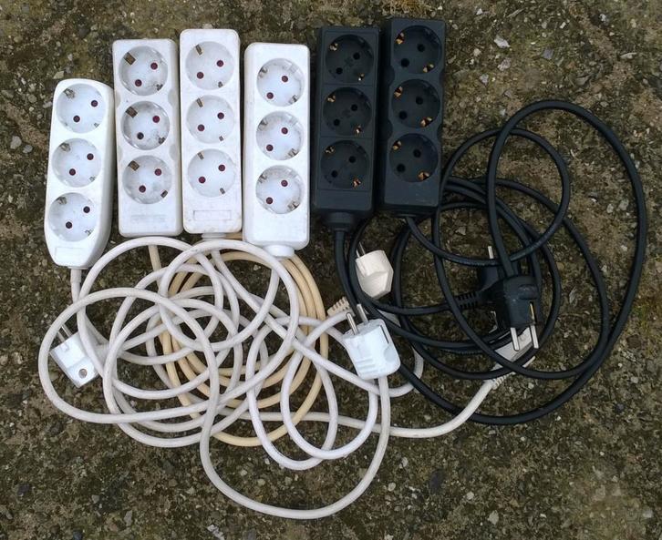 Stekkerblok 3 - 4 - 5 - 6 voudig diverse soorten, Muziek en Instrumenten, Kabels en Stekkers, Gebruikt, Apparatuur, Ophalen of Verzenden