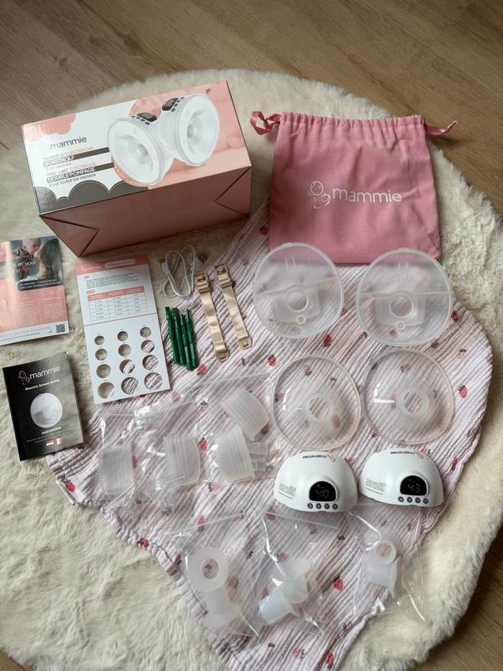 Elektrische dubbele borstkolf Mammie – zo goed als nieuw, Kinderen en Baby's, Kraamcadeaus en Geboorteborden, Zo goed als nieuw