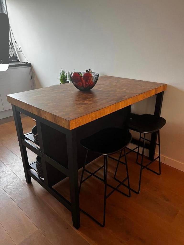 Keukeneiland Vadholma Ikea, Huis en Inrichting, Keuken | Keukenelementen, Zo goed als nieuw, Ophalen