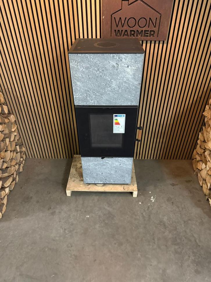 26022 Speksteenkachel NIEUW Bålstil Axam, Huis en Inrichting, Kachels, Nieuw, Vrijstaand, Houtkachel, Hout, Ophalen