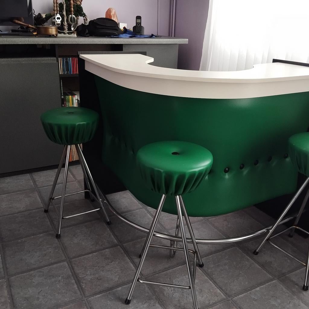 Vintage bar, Huis en Inrichting, Barren, Ophalen, Gebruikt, Inclusief barstoelen