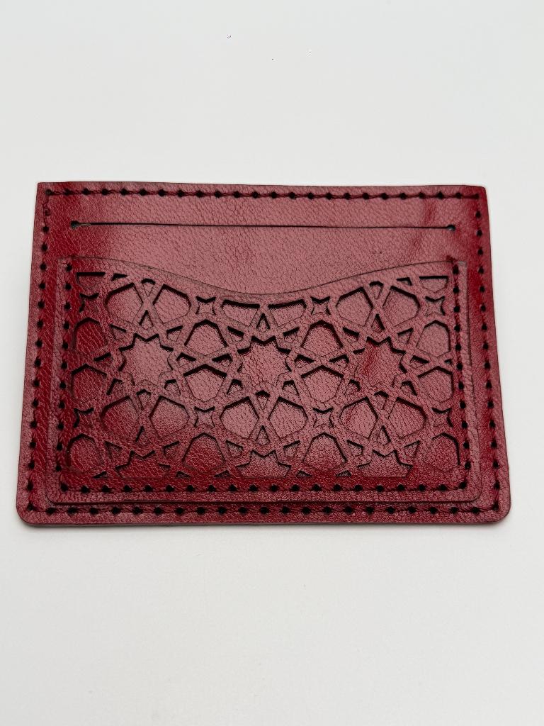 Porte-cartes, fait main en peau de chèvre, 5 compartiments, Bijoux, Sacs & Beauté, Porte-monnaie & Portefeuilles, Enlèvement ou Envoi