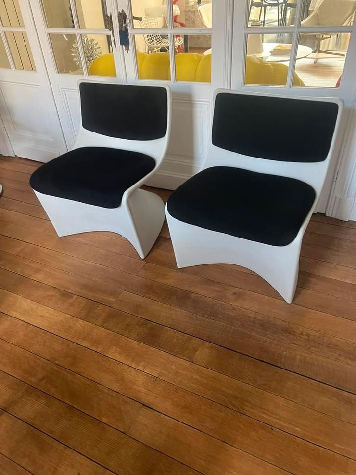 2 x Fauteuil design Space Age - signé Angelo Pinaffo, Antiquités & Art, Art | Objets design, Enlèvement