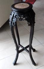 Chinese houten sokkel  met marmeren inleg, Huis en Inrichting, Ophalen, Gebruikt