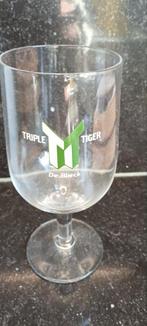 Oud bierglas Triple oude br. De Blieck Aalst, Ophalen of Verzenden