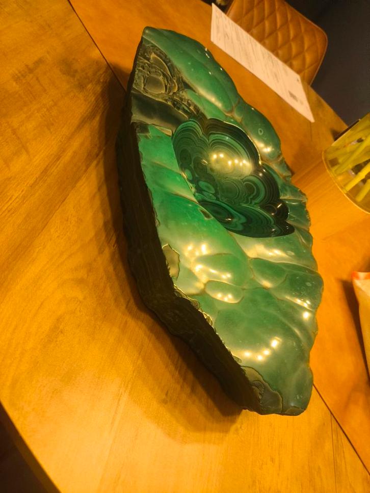 Grote malachiet steen – 14,7 kg – Congo, Verzamelen, Mineralen en Fossielen, Ophalen