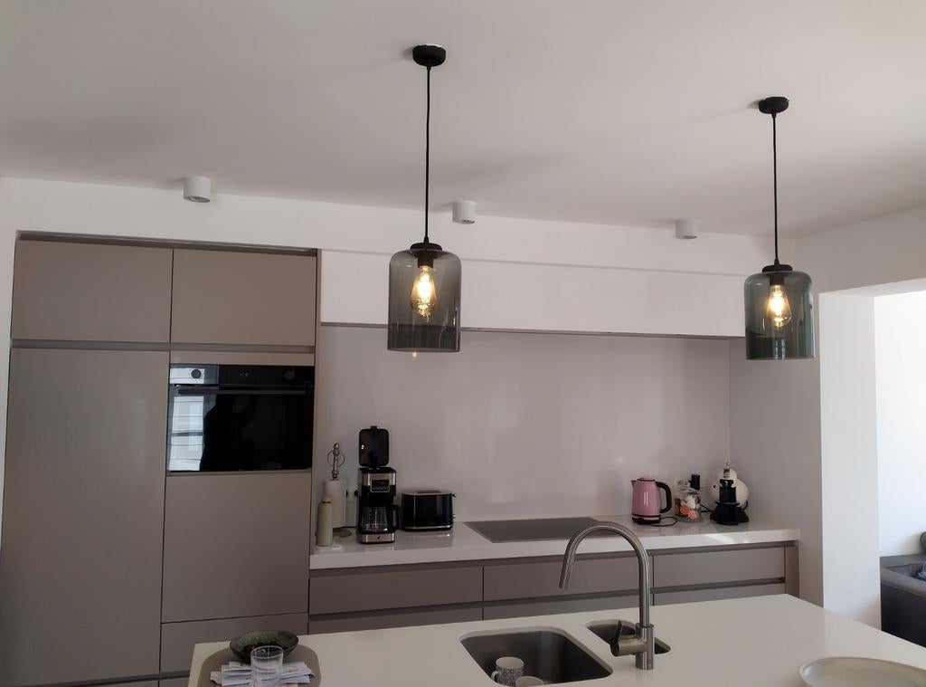 Hanglampen keukeneiland, Ophalen, Glas