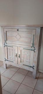 Barkast wit gekalkt breughelstijl 124 x 39 en 140 hoogte, Ophalen