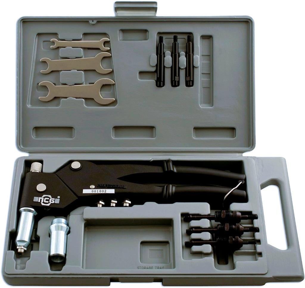 Riveteuse manuelle universelle à tête pivotante..., Bricolage & Construction, Boîtes à outils, Neuf, Enlèvement ou Envoi