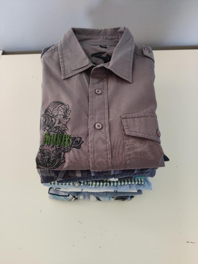 t-shirts en hemdjes lange mouwen maat 140 tem 152, Enfants & Bébés, Vêtements enfant | Taille 152, Comme neuf, Garçon, Chemise ou À manches longues